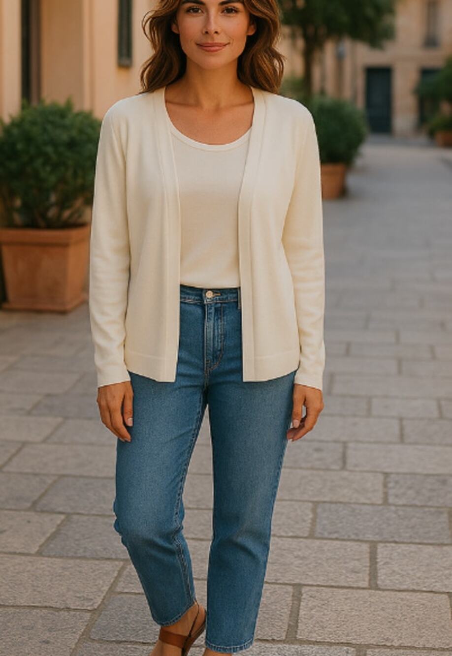 Calvin Klein Vintage Cream Knit Sweater Set XL